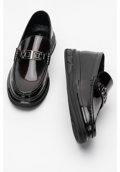 Dericlub Erkek Kalın Taban Tokalı Loafer Ayakkabı Gerçek Deri Cr 2713 Bordo