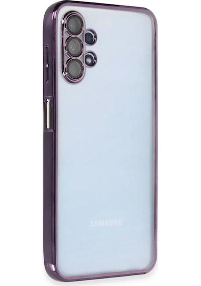 Newface Samsung Galaxy A13 4g Kılıf Razer Lensli Silikon - Mor