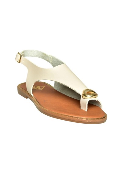 Fox Shoes U652227109 Bej Kadın Sandalet Bej-suni Deri