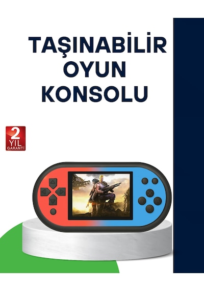 520 - 380 - Oyunlu Tnabilir Oyun Konsolu Hd Ekranlı - Csmo-tex - Retro Eğlence
