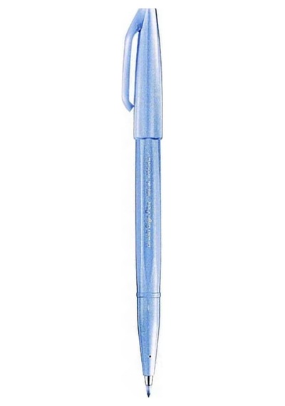 Pentel Brush Sing Fırça Uçlu Kalem Grey Blue Ses15c-s3x Çok Renkli