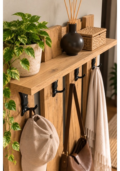 Sulorahome Country Duvar Askılığı Kahverengi 60 Cm