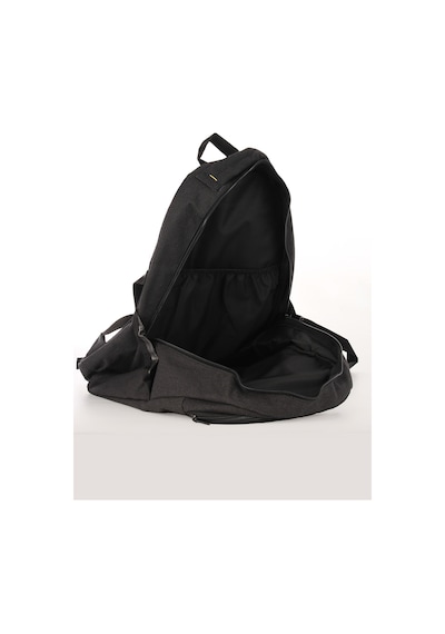 Strong Unisex Kanvas Kumaş Laptop Bölmeli Outdoor Sırt Çantası Dağcı Sırt Çantası Siyah