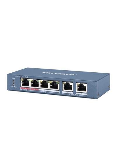 Hıkvısıon 4port Poe 65w 2-uplink 10/100 Yönetilemez Switch Metal Ds-3e0106hp-e-213672