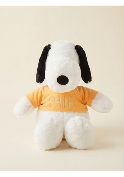 Peluş Köpek Snopyy-30 Cm -sarı Tşhirt'lü Sarı-beyaz