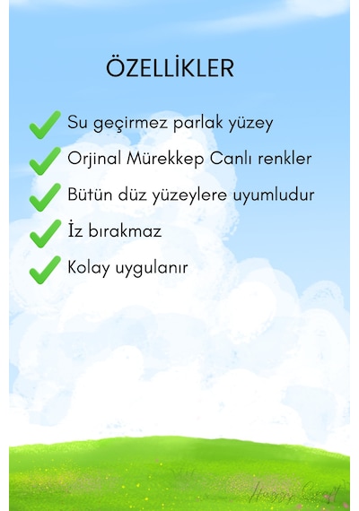 Lütfen Zile Basmayınız Bebek Uyuyor Şirin Kedi Sticker Kapı Zili Etiketi