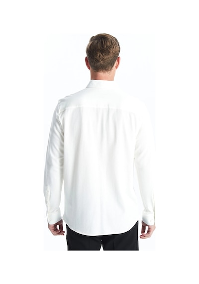 LC Waikiki Southblue Beyaz Slim Fit Uzun Kollu Erkek Gömlek Ecru
