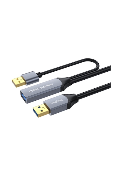 Veggieg Usb 3.0 Uzatma Kablosu Sinyal Güçlendirici Extender Destekli Usb-a Uzatıcı Kablo 30 Metre