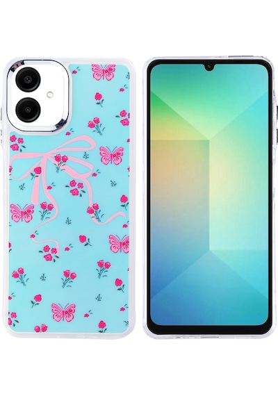 Samsung Uyumlu Galaxy A06 Kılıf Airbag Tasarımlı Zore Hadra Kapak Kelebek