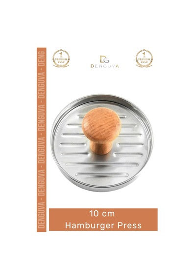 Köftekalıbı Profesyonel Metal Ahşap Saplı Gurme Köfte Şekillendirici Izgara 10 Cm Hamburger Press Çok Renkli
