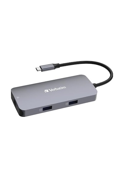 Verbatim Usb-c Pro Multiport Hub 5'i 1 Arada, Çoklu Bağlantı Noktalı Adaptör, Usb-c, Hdmı, Rj45, Usb-a Ve Usb-c Pd, Mac, Macbook Pro/air, İpad Pro, Thinkpad, Windows Bilgisayar, Dizüstü Bilgisayar Ve
