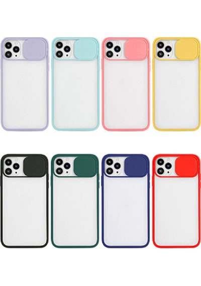Teknomoda Apple Uyumlu iPhone 11 Pro Kamera Korumali Sürgülü Silikon Kilif Mat Seffaf 450155897