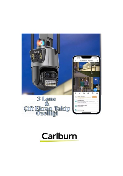 Çift Yönlü İletişim Hareket Algılama Sensörü H.265 Video Gece Görüşü 3 Lens Wi-fi Güvenlik Kamerası