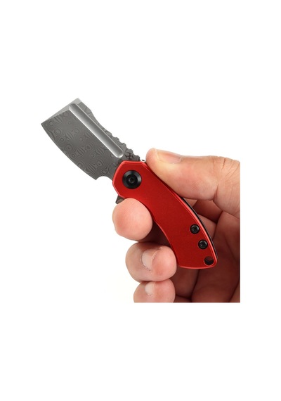 Kansept Mini Korvid Alüminyum Sap Damascus Çelik Mini Çakı T3030p2 Kum