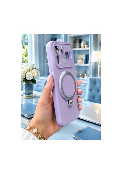 İnfinix Note 60 İle Uyumlu 360 Derece Dönebilen Kalın Metal Magsafe Halka Stantlı İçi Kadife Korumalı Ultra Lüx Premium Silikon Kılıf Lila İnfinix Note 60 İle Uyumlu 360 Derece Dönebilen Kalın Metal Magsafe Halka Stantlı İçi Kadife Korumalı Ultra Lüx Premium Silikon Kılıf Lila