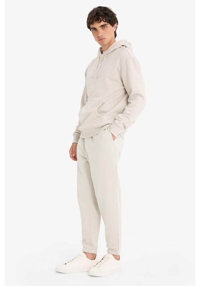Defacto Regular Fit Beli Bağcıklı Cepli Paçası Lastikli Şardonlu Basic Düz Jogger Eşofman Altı E6326ax25aubg766 Bej