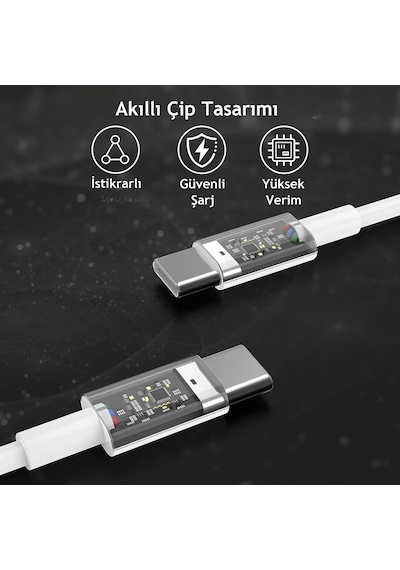 Type C-c, 1metre, 60watt Pd Hızlı Şarj Kablosu, Tpe Dış Yüzey, İphone 15/16/17 Ve Android İçin, Iph 1ad X 1metre Açık Gri