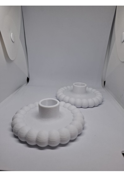 Bubble Şamdan -10cm Beyaz