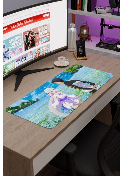 Re Zero Kaymaz Dikişli Kauçuk Oyuncu Mousepad V3 - 70x30 Xl Gaming Mouse Pad Fare Altlığı