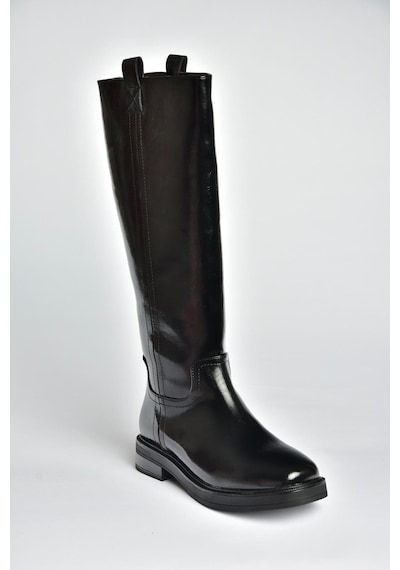 Fox Shoes V312513560 Siyah Rustik Alçak Topuklu Kadın Çizme Siyah