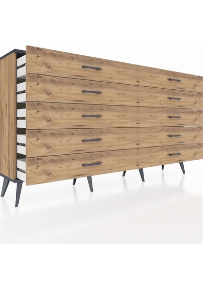 Arges Konsol 10 Çekmeceli 176x30x99 Çam-antrasit/çam Çam-antrasit/çam Arges Konsol 10 Çekmeceli 176x30x99 Çam-antrasit/çam Çam-antrasit/çam