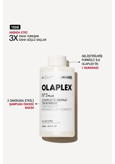 Olaplex No.3 Plus Complete Repair Treatment - Anında Etkili, Güçlendirilmiş Yoğun Onarıcı Bakım 77438299