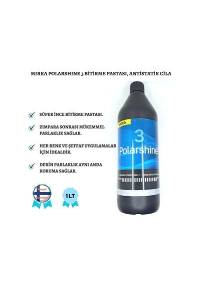 Mırka Pasta Cila Polarshıne 3 Bitirme Pastası Antistatik Polisaj 1 Lt