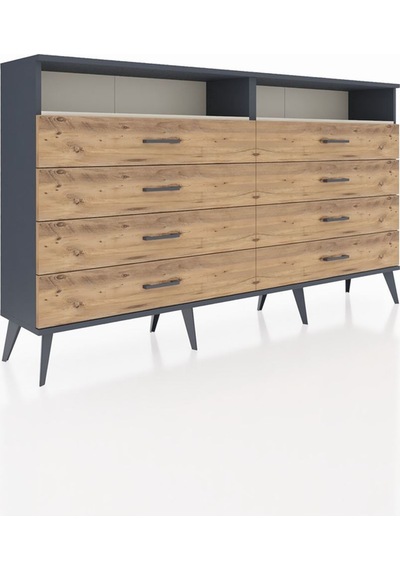 Arges Konsol 2 Raflı 8 Çekmeceli 176x30x99 Antrasit-aytaşı/çam Aytası/atlas Çam - Antrasıt Arges Konsol 2 Raflı 8 Çekmeceli 176x30x99 Antrasit-aytaşı/çam Aytası/atlas Çam - Antrasıt
