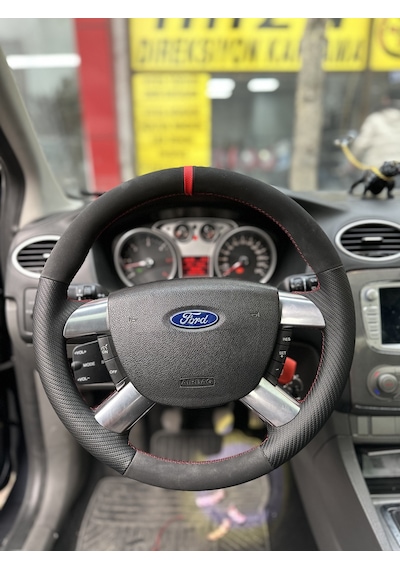 Ford Focus 2.5 Araca Özel Direksiyon Kılıfı Deri Sökülüp Yapılma