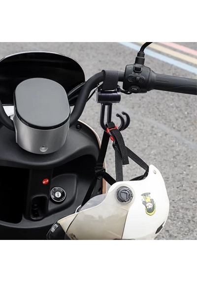 2'li Bebek Arabasına Uyumlu Cırtlı Eşya Taşıma Aparatı 360 Derece Dönebilen Plastik Kanca 4801