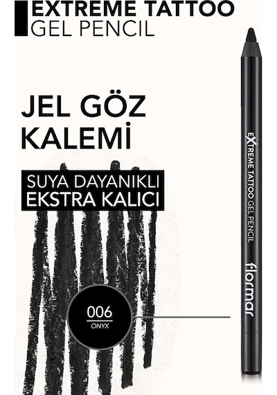 Flormar Extreme Tattoo Akmayan Kajal Göz Kalemi 006 Onyx