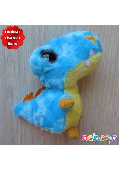Yoohoo Lisanslı Peluş Dinozor T-rex Peluş 20cm Mavi Dinazor Peluş