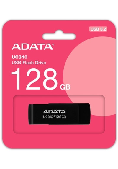 Adata Uc310-128gb 128gb Usb3.2 Gen1 Black Flash Bellek