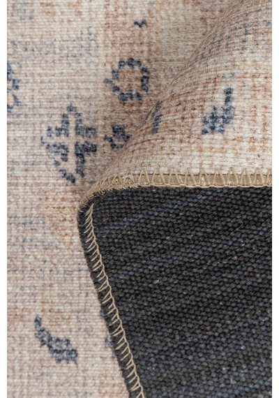 Artloop Relic Krem / Pudra Vintage Dokulu Klasik Desenli Dokuma Tabanlı Şönil Halı Al 510 Krem - Pudra