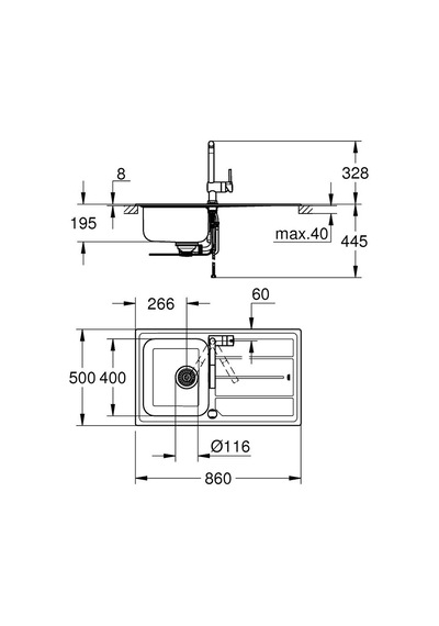 Grohe Minta Eviye Ve Batarya Seti - 31573Sd0