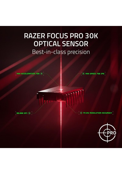 Deathadder V3 Pro - Hafif Kablosuz Ergonomik Espor Faresi 63g Hafif Tasarım, Focus Pro 30k Optik Sensör, Fare Anahtarı Gen-3, Hyperspeed Kablosuz Siyah Diğer