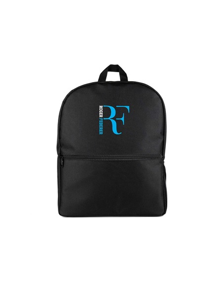 Roger Federer Blue Logo Siyah Sırt Çantası