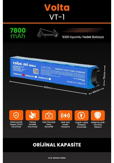 Volta VT-1 /36v 7800mAh Elektrikli Scooter Bataryası