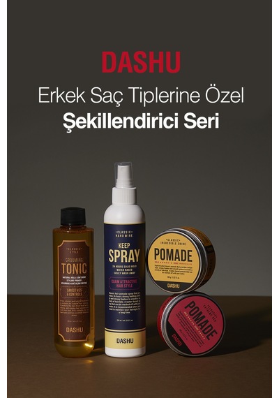 Doğal & Yumuşak Bitişli Güçlü Tutuşa Sahip Saç Sabitleyici Jel Dashu Classic Extreme Red Pomade 100g