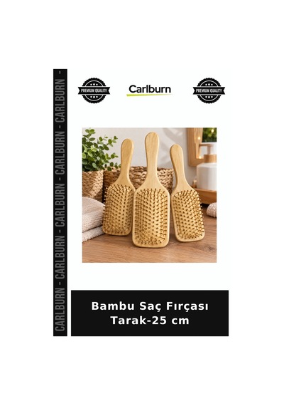 Özel Üretim Doğal Bakım Sağlıklı Kişisel Ahşap Bambu Saç Fırçası Tarak-25 Cm