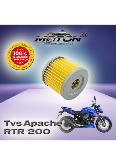 Tvs Apache Rtr 200 Uyumlu Yağ Filtresi - Rtr 200 4v Euro 4 / Euro 5 Motor Yağ Filtresi 2017 - 2026