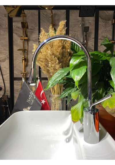 İsaoğlu Yapı Mutfak Bataryası Gümüş Evye Musluğu Drop Design Modern Tasarım Banyo Ve Mutfak Armatür Gümüş