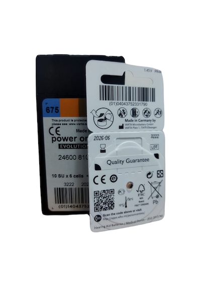 Powerone Evolutıon 675 Numara Işitme Cihazı Pili 5 Paket 30 Adet