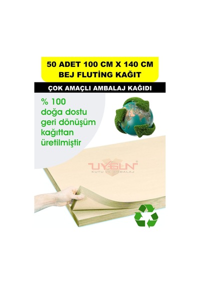 50 Adet 100cm X 140cm 100 Gr. Fluting Bej Ambalaj Kağıdı, Çeyiz Ev Eşyası Hediye Ürün Paketleme, Çocuk Etkinlikleri