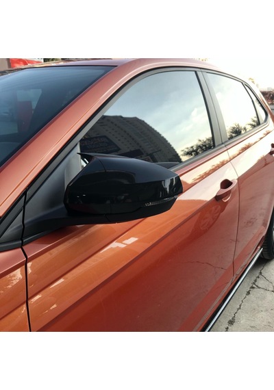 Volksvogen Polo Mk6 2018 Sonrası Batman Yarasa Ayna Kapağı Piano Black Abs Plastik