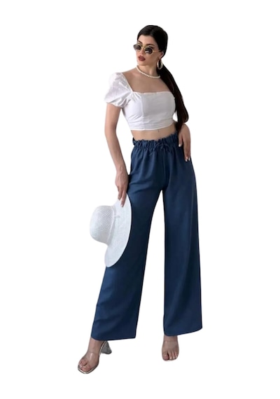 Beli Büzgülü Pantolon Çok Renkli