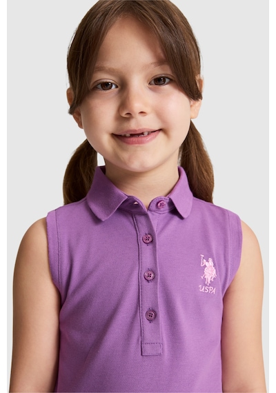 U.S. Polo Assn. Kız Çocuk Menekşe Elbise Örme 50325639-vr037 Menekse
