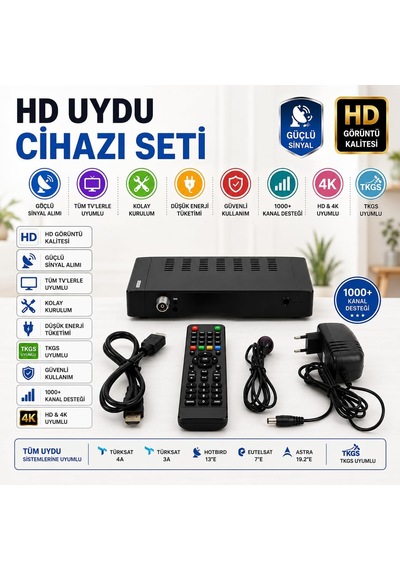 Her Marka Plazma Led Lcd Tv İle Uyumlu Hd Girişli Hdmı Uydu Alıcısı