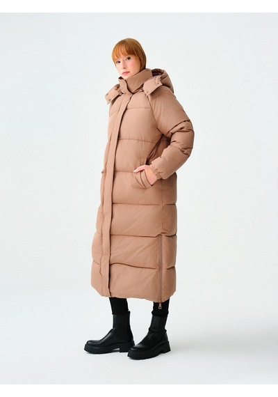 Loose Fit Kadın Kaban Bej