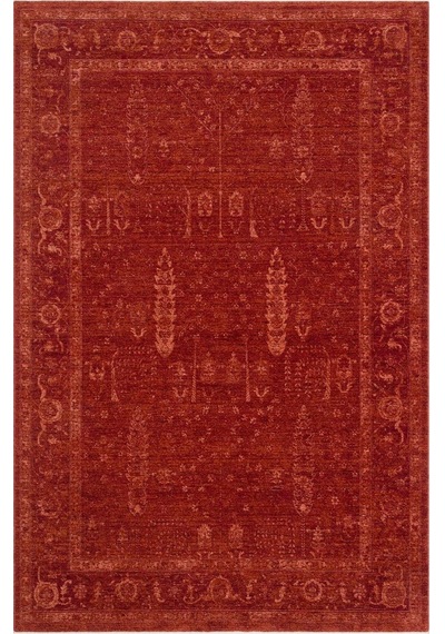 Eko Halı Shıraz Shr 03 Red Vintage Tarzlı Yumuşak Dokulu Modern Makine Halısı Çok Renkli
